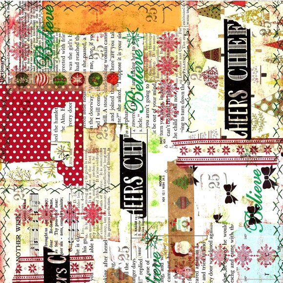 Set 5 Custom Christmas Collage Vellum For Junk Journals Planners Origami 8 x 11 - Picture 3 of 9